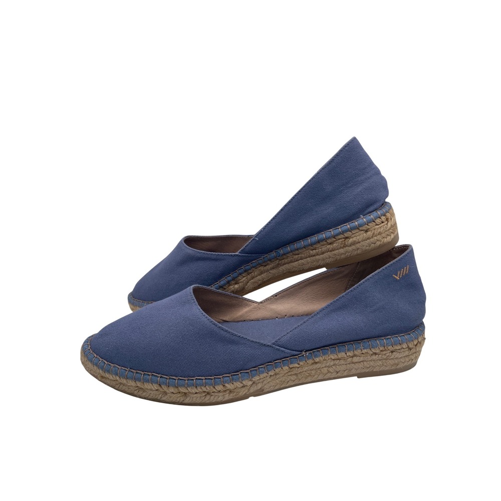 Viscata Barcelona Blue Canvas Espadrille Flats Spain Pointed Toe Womens 41